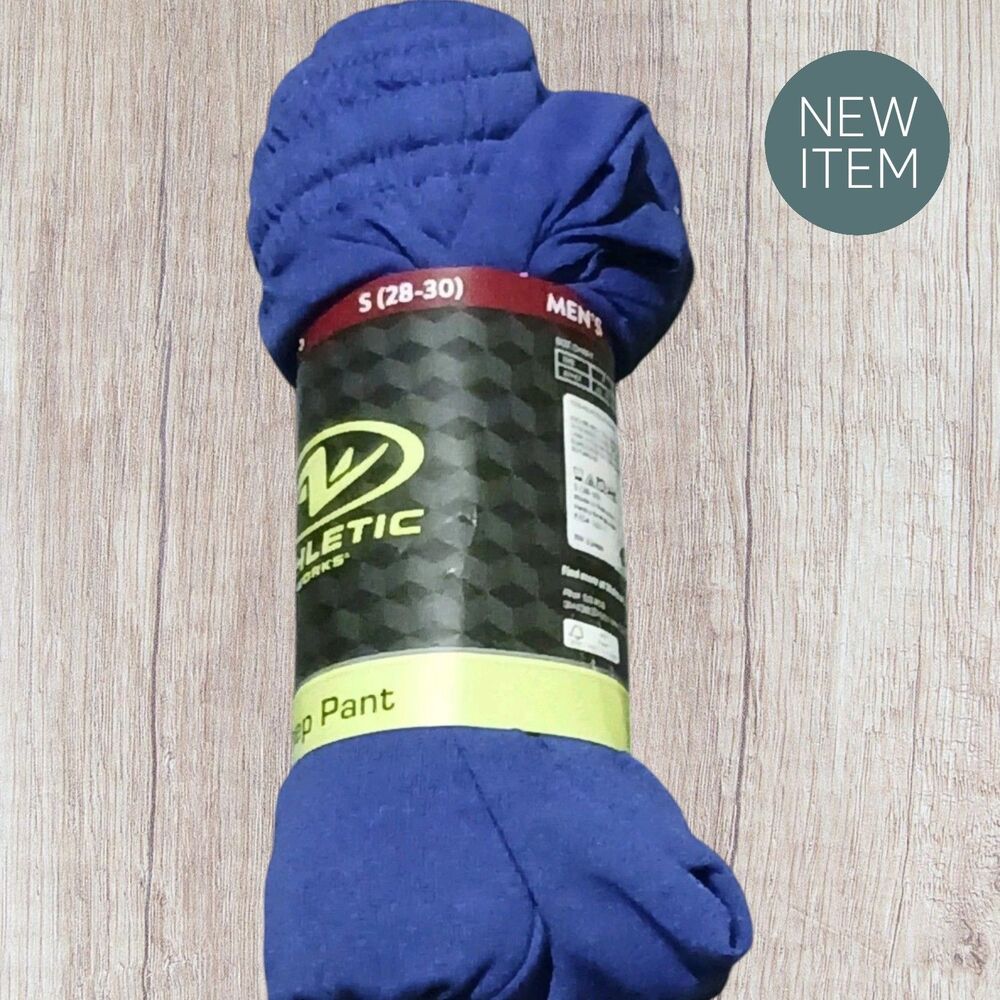 Athletic Works Men's Sleep Pants Size S (28-30) Royal Blue Cotton Blend NEW